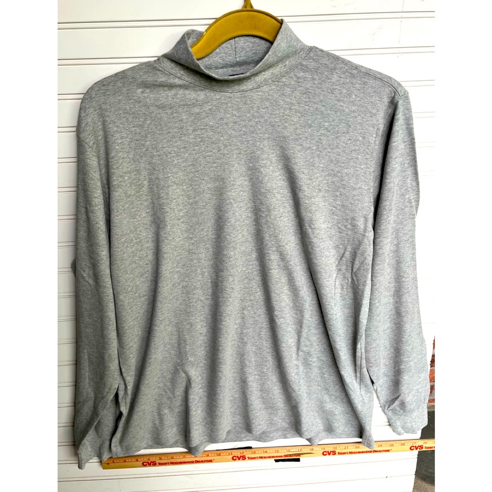 Lands End Men’s XL long sleeve loose neck turtle neck. Color: heather gray